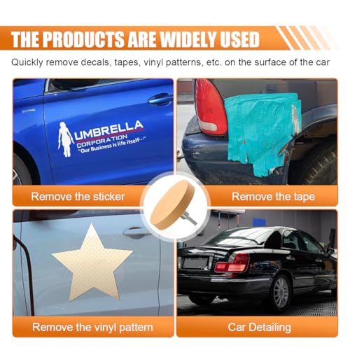 Image of BDZMC Car Decal Remover, Rubber Eraser Wheel, Graphic Remover Tool, Rubber Wheel Remover for Removing Adhesives, Vinyl Decals, Stripes, Tapes, and Stickers from Cars and Trucks (2PCS)