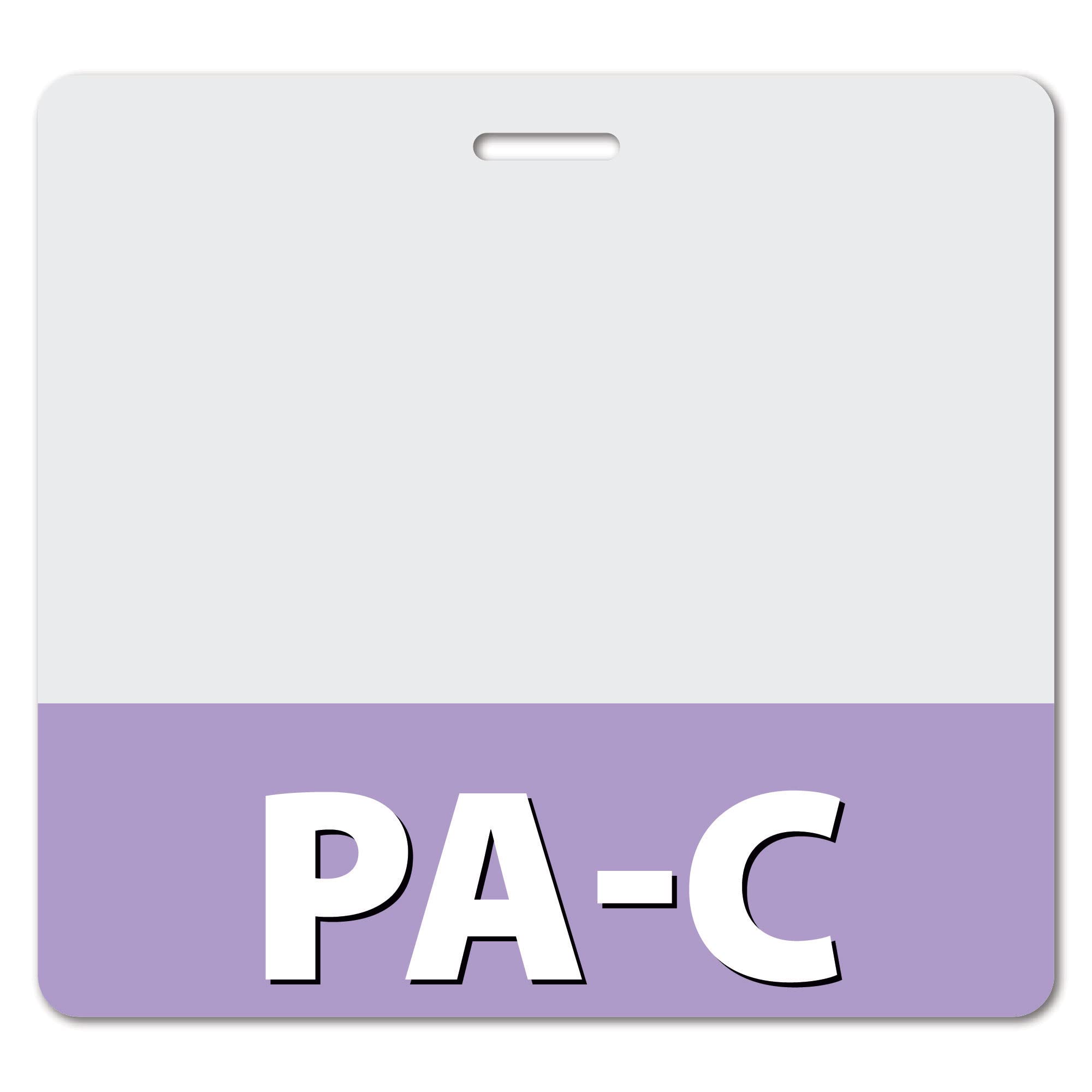 PA-C Heavy Duty Horizontal Light Purple (1 Pack) - Spill & Tear Proof Cards - 2 Sided USA Printed Quick Role Identifier ID Tag Backer by BadgeZoo