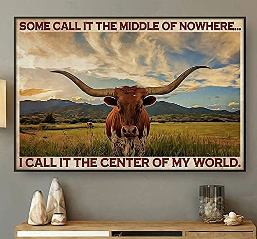 Jigsaw Puzzles 1000PCS Texas Longhorn Bull God Made AER I Call It Wooden Puzzle Children and Adolescents Educational Training Decompression Difficult