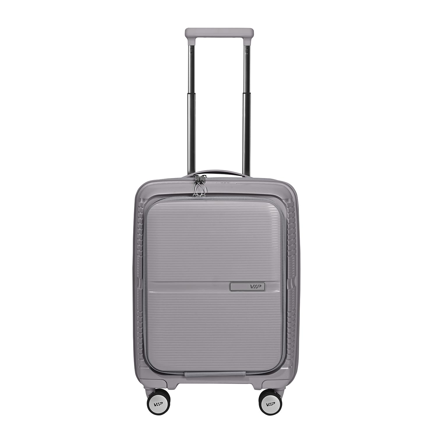 vip AER Plus Pro Cabin Trolley Bag 56cm | Small | Hard Luggage | Smooth 8-Wheel Suitcase with Laptop Compartment | Flushed TSA Lock – Business Travel Luggage | 3 Years International Warranty (Grey)-picture-19