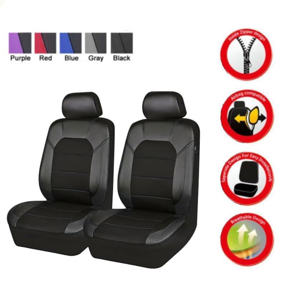 Coprisedili Auto per Audi TT Mk1 Type 8N TT Quattro, Traspirante Antiscivolo Set Anteriori Copri-Sedile Poggiatesta Protezione, Accessori Auto Interno,Black