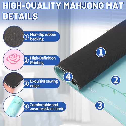 Linoows Mahjong Mat with Noise Reduction 31.5x31.5 Inch - image 3