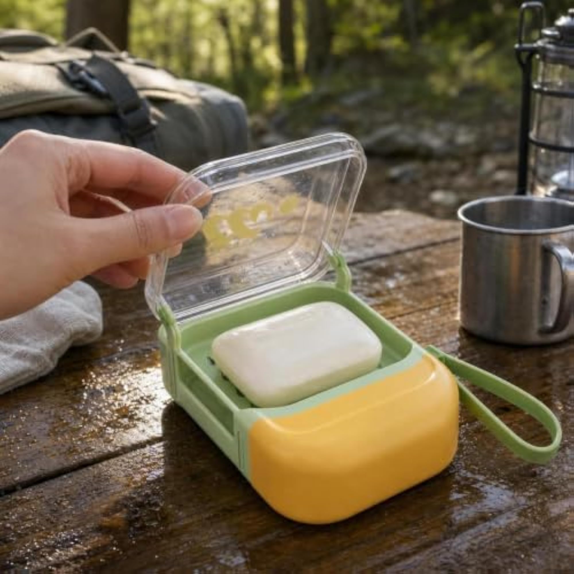 Portable Dopamine Soap Box Travel Mini Soap Case