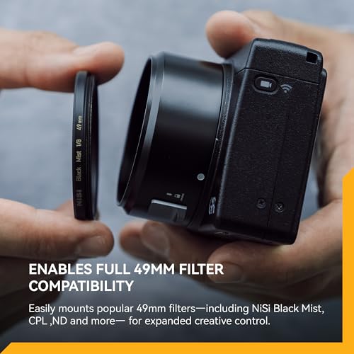 Adaptador de lente NiSi PR-11 para Ricoh GR III y MK II | Diseño con bloqueo seguro, compatible con rosca de 49 mm para filtros y accesorios, reemplaza al GA-1 de Ricoh, aluminio miniatura 5