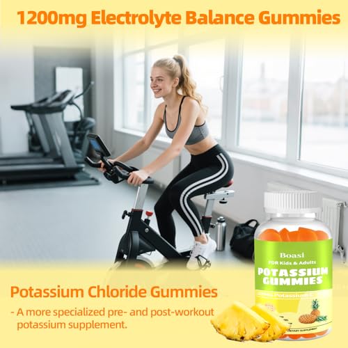 90 Count 1200mg Potassium Chloride Gummies,Sugar Free Electrolyte Balance Gummies,Muscle Relief & Heart Health Potassium Supplement for Adults Women Men - Image 4