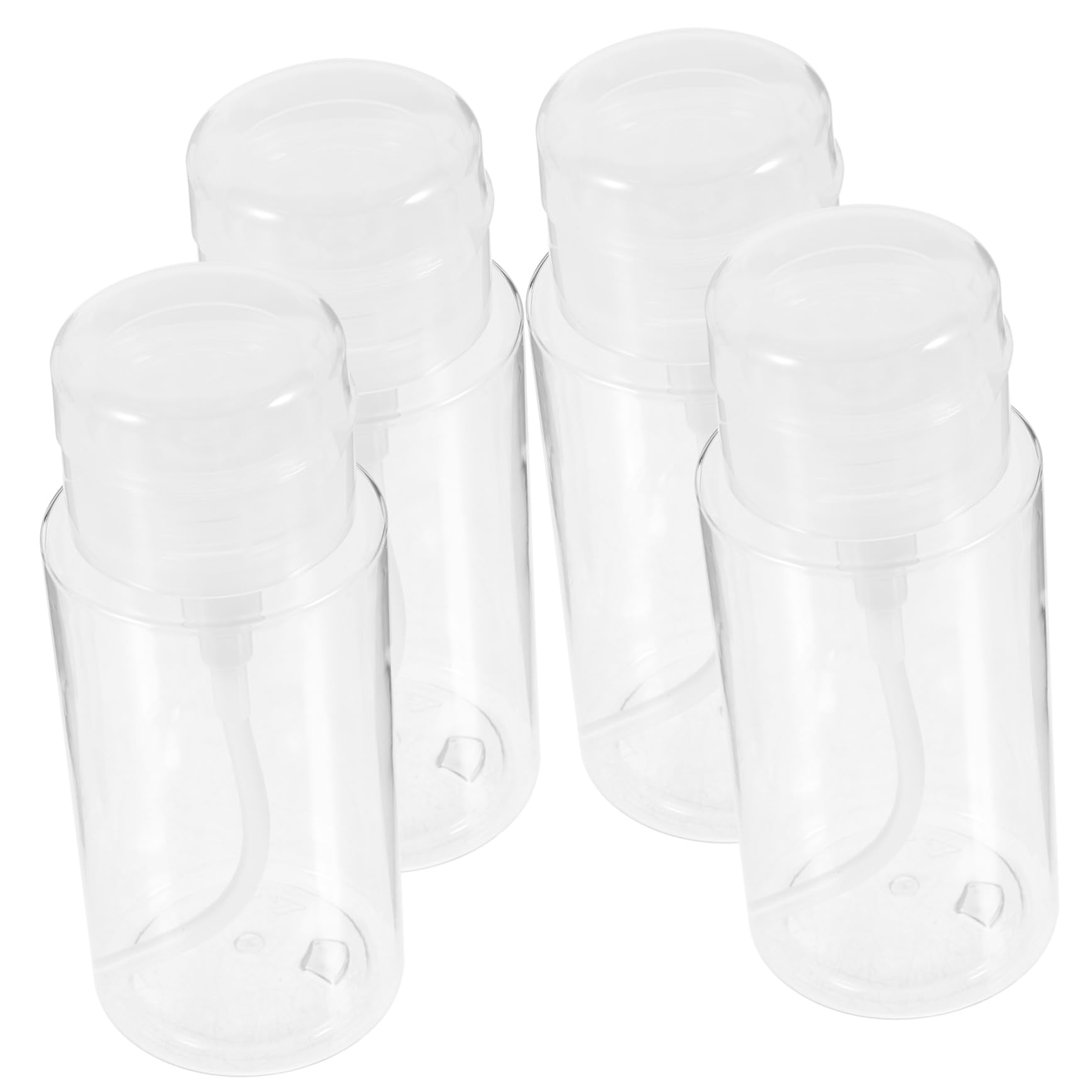 SOESFOUFU 4pcs Nail Remover Bottle Manicure Supplies Empty Bottles Nail Polish Remover Pump Dispenser Empty Storage Bottles Portable Bottle Empty Pump Bottles Pump Bottle Dispenser