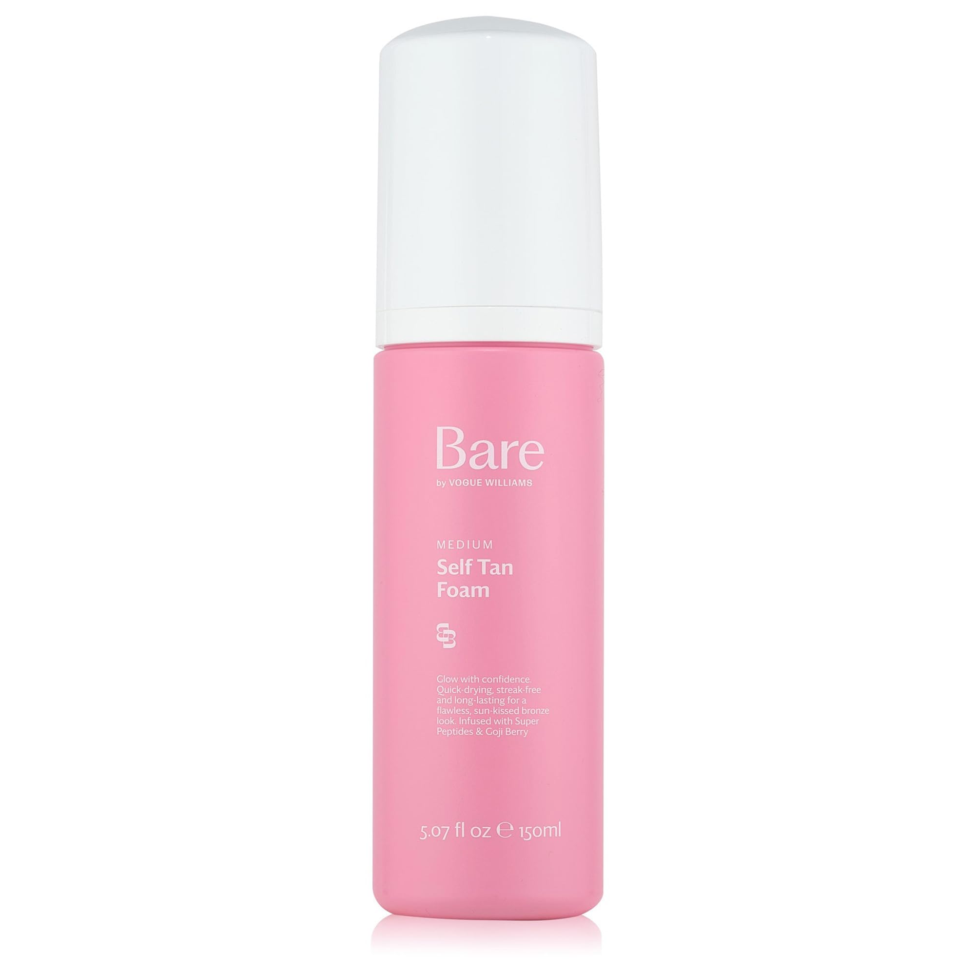 Bare by Vogue - Mittlerer Bräunungsschaum - Für alle Hauttypen geeignet - Selbstbräuner für Gesicht & Körper - Langanhaltende Fake Tan - 150ML