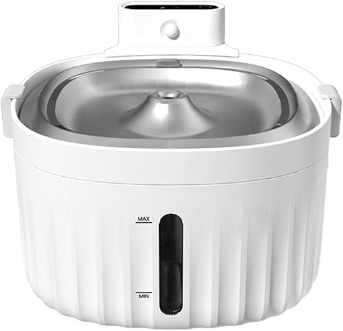 HANAMYA Fuente de agua automática para mascotas con sistema de detección inteligente, capacidad de 2L