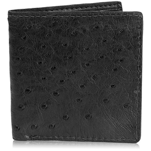 Ostrich Leather Hipster Wallet with 12 Card Slots