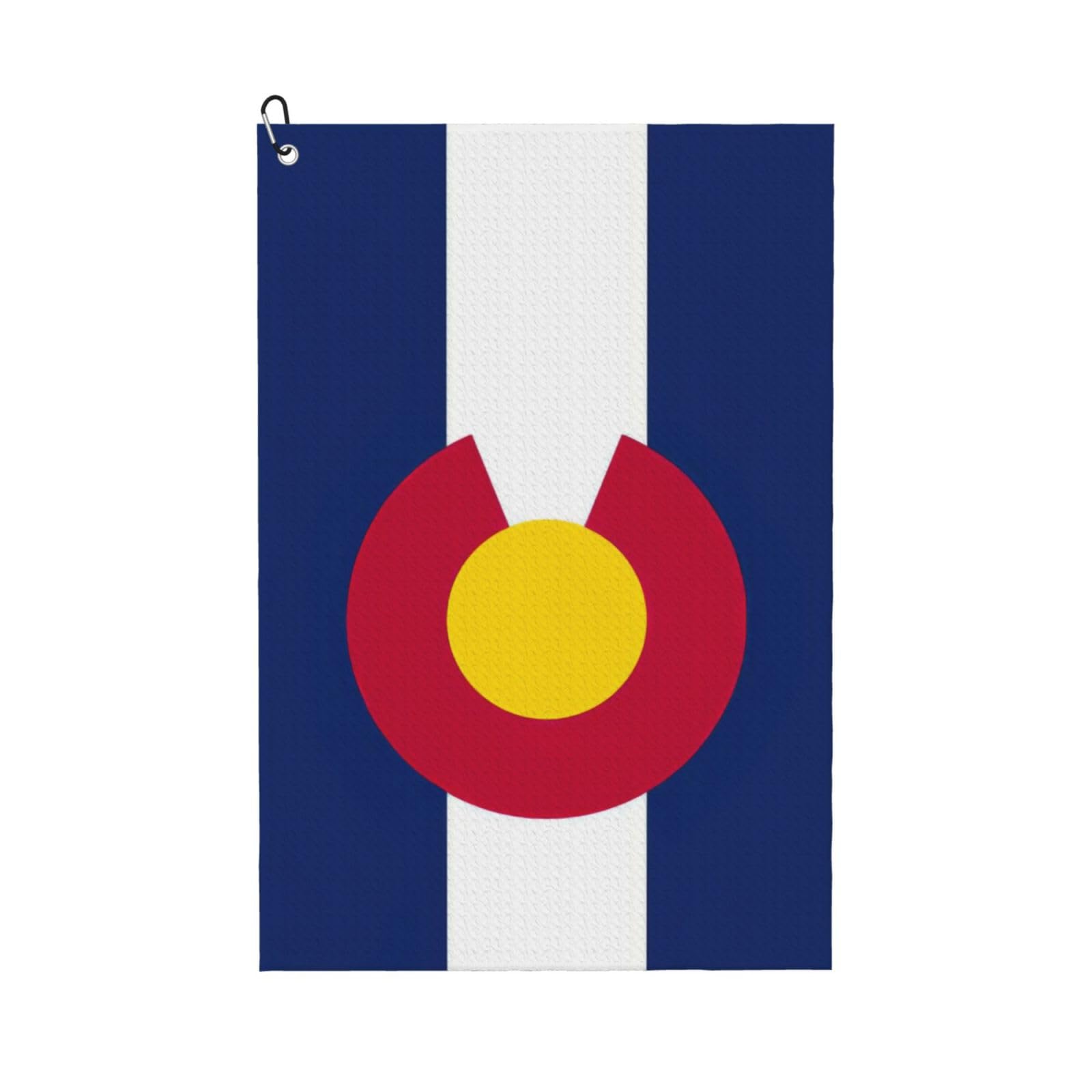 UVBDF Colorado State Flag Golf Towel,Microfiber Golf Towels For Golf Bag,Waffle Pattern Golf Towel With Carabiner Clip