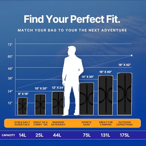 North Star Sports Foldable Duffle Bag for Travel, Gym & Outdoor Camping | Tough and Packable Sport Equipment Bag & Gear Organizer | Heavy Duty Large Duffel Bags for Traveling 5