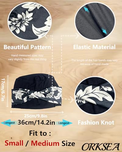 Image of Chemo Headwear for Women Knot Beanies with Stretch Elastic Turbans Soft Cancer Hats Head Coverings Scarf Headwraps