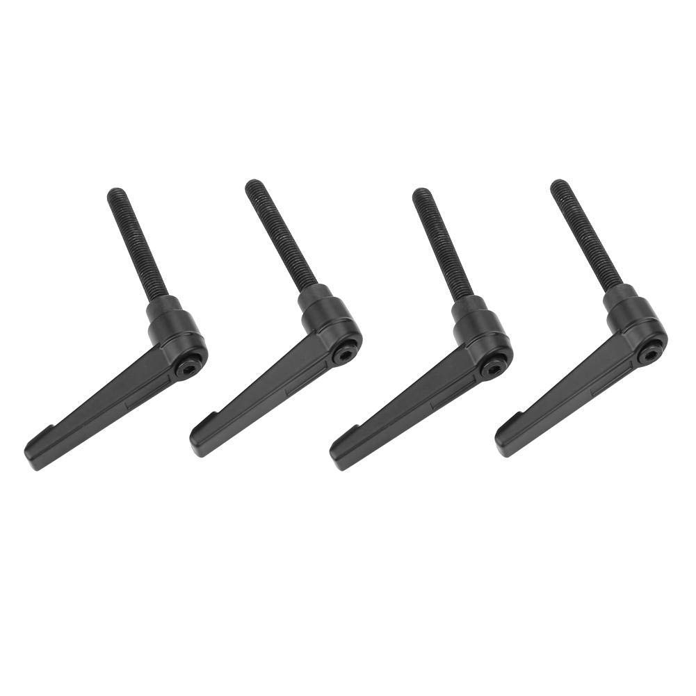 4Pezzi Maniglia Leva Serraggio Regolabile In Acciaio Inossidabile M6 Nero 25mm Per Macchine