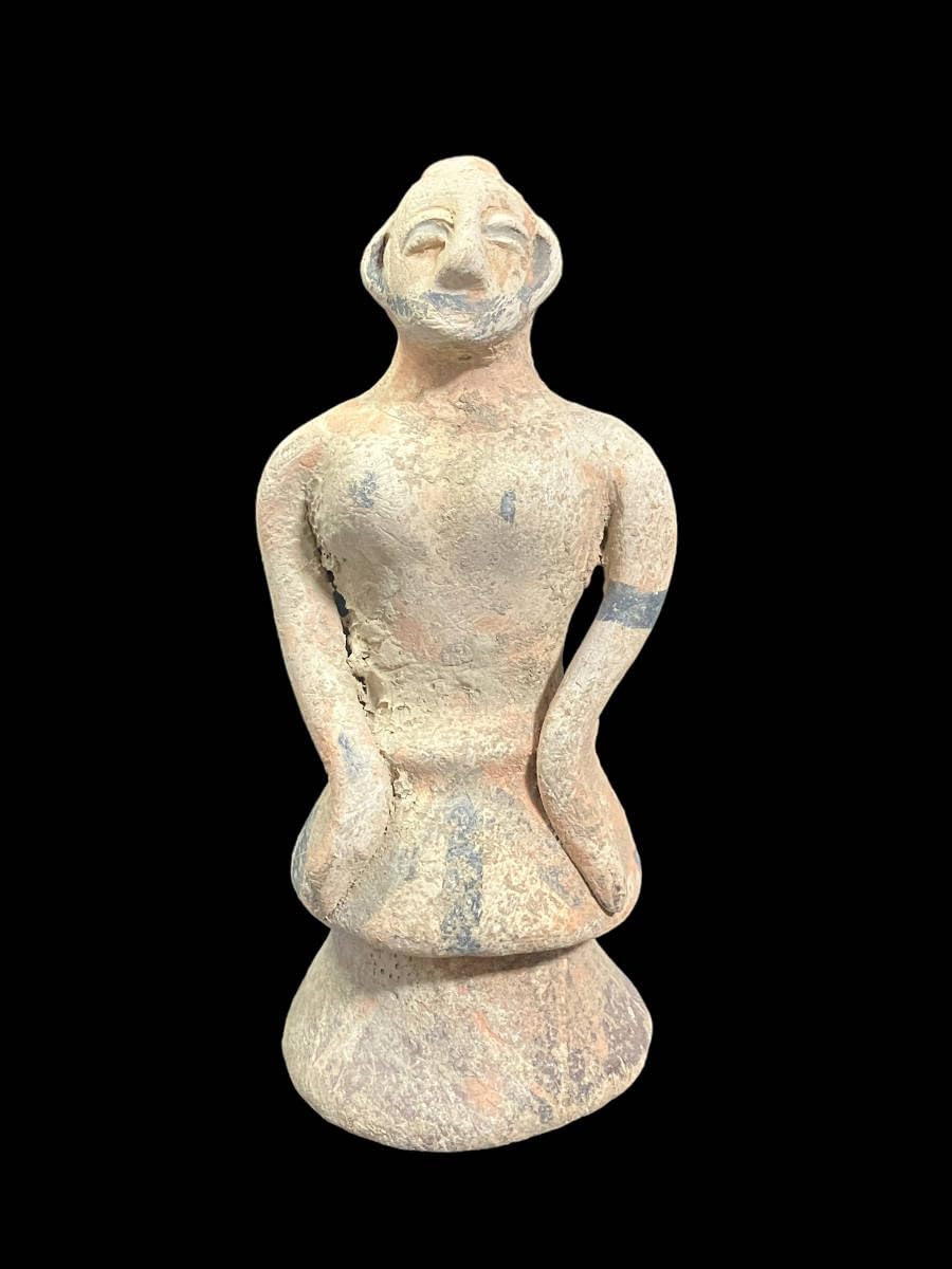 古代テラコッタ仏頭A319g 東な6-0718①