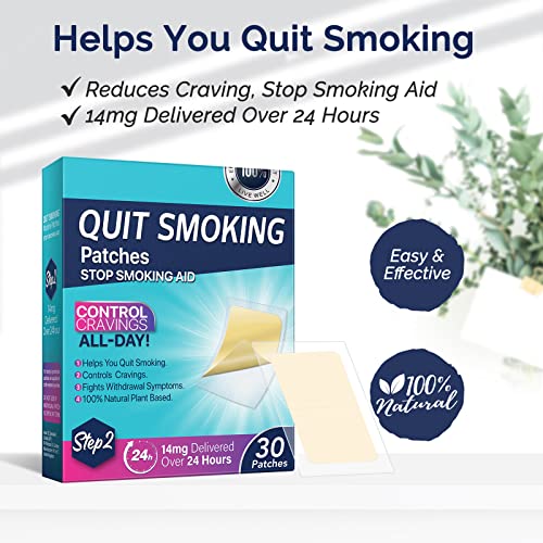 Image of Quit Smoking Patches,14 mg Step 2 Smoking Patches, Step Patches to Quit Smoking, Smoking Aid to Help Quit Smoking 30 Patches