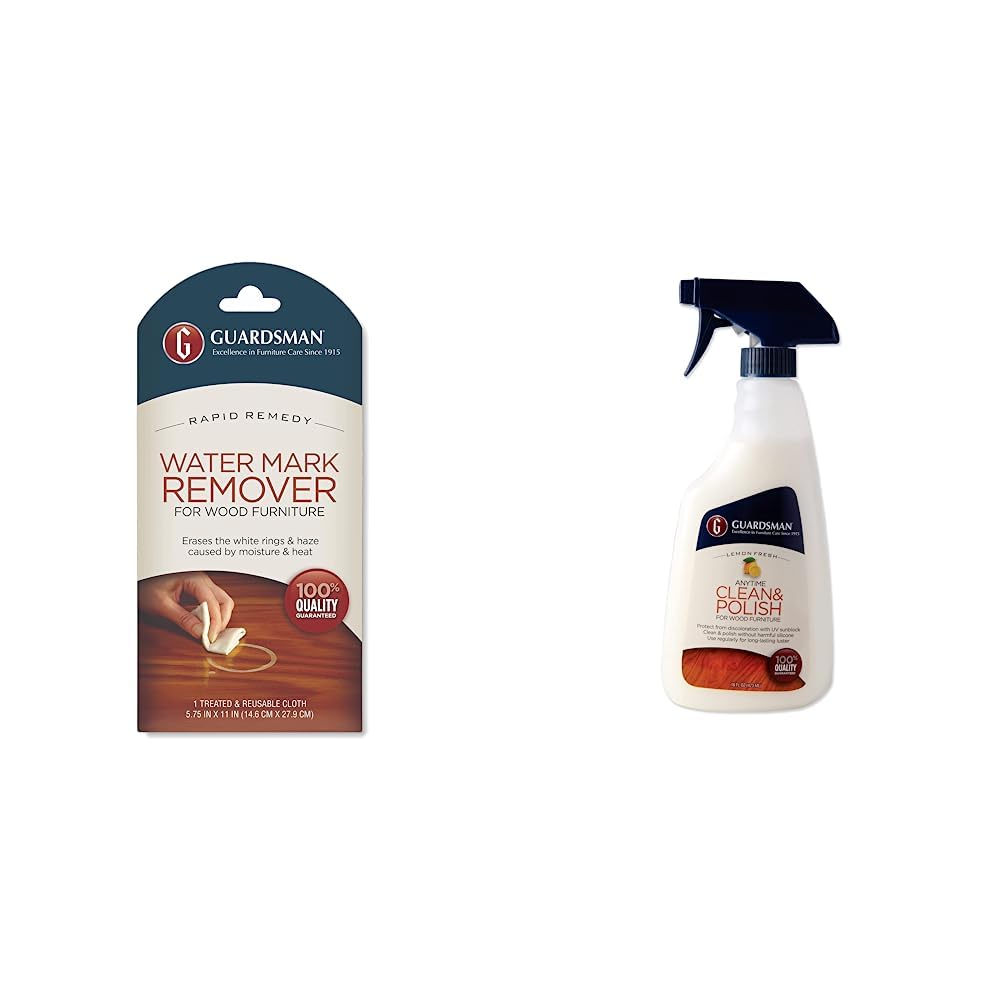 Guardsman Water Mark Remover Cloth - Erase White Rings & Haze Caused By Moisture and Heat - Reusable - 405200 & 461300 Clean & Polish For Wood Furniture-Silicone Free, 16 Oz, 1 Count