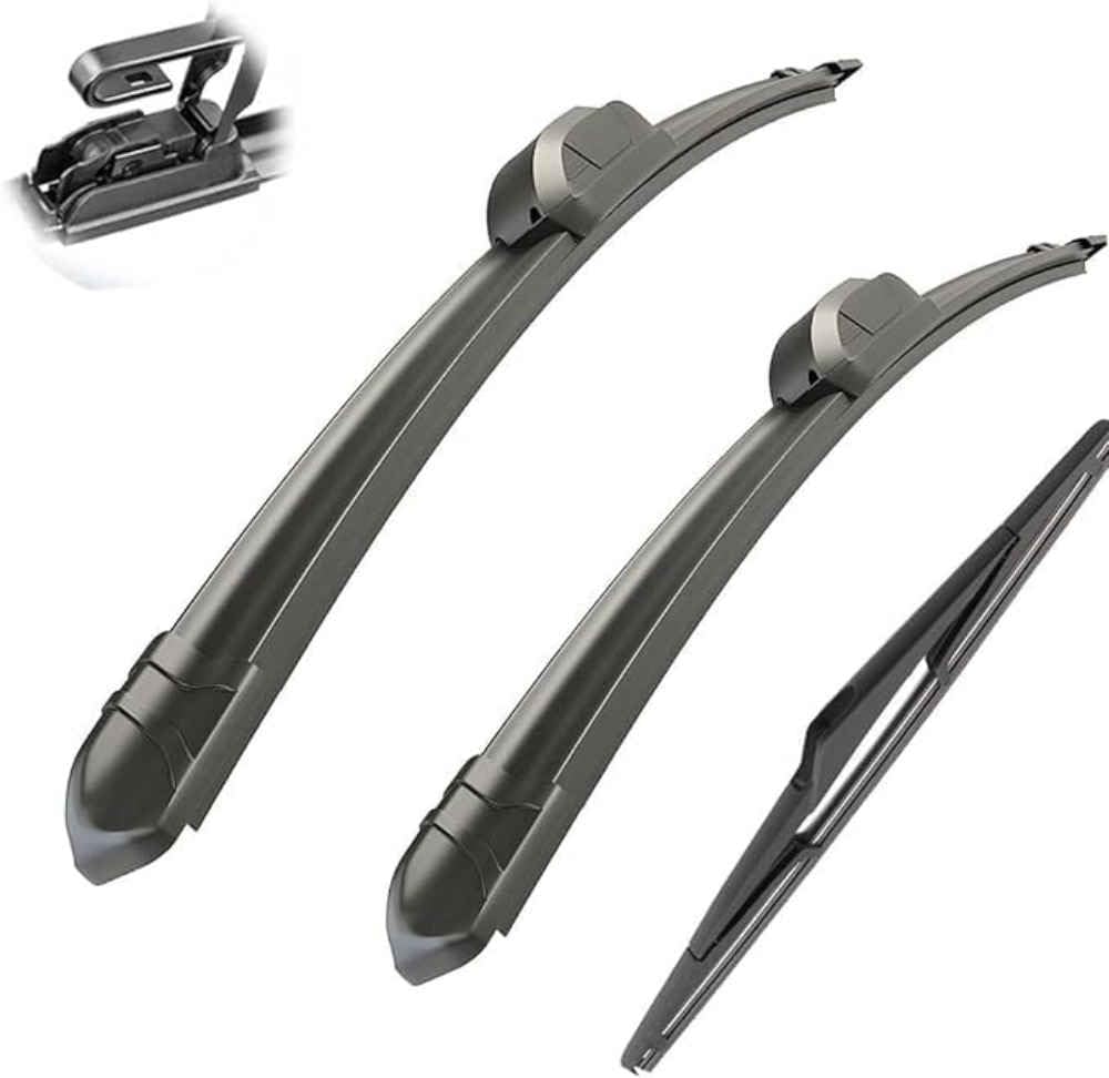 NYSLDSCO Premium Exact Fit Windscreen Wiper Blades for Kia Picanto SA MK1 Hatchback 2004-2010 2011 Durable Natural Rubber Easy Fit for a Quiet and Streak Free Wipe