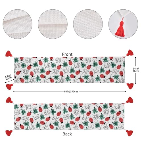 Chemin de table coccinelle pour décoration de Noël et anniversaire