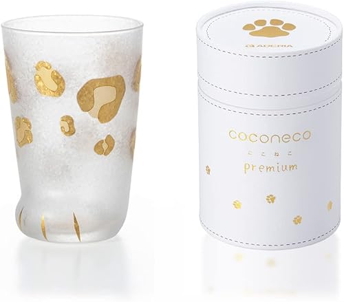 KIKYOUYA Taza de pata de gato fabricada en Japón, con garra de pie de gato dorada para café y leche (Calico)