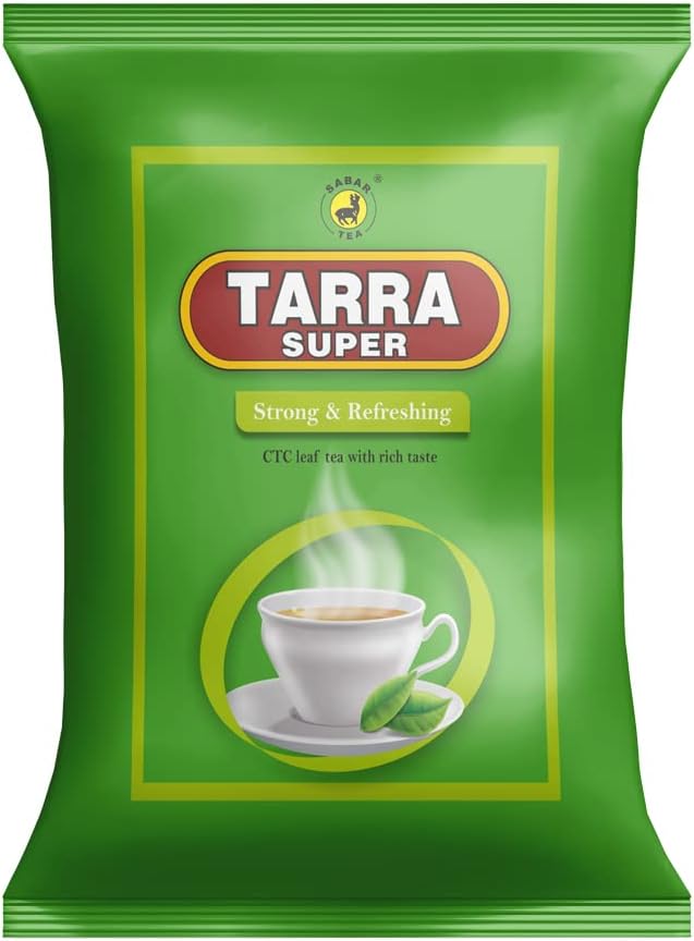 SABAR TARRA SUPER Green |Fine Strong Refreshing Tea | CTC Leaf Tea With Rich Taste | 250 Gram |