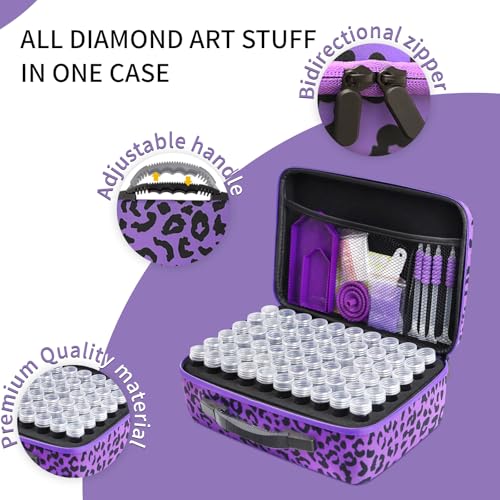 Image of ZORETCO Diamond Painting Storage Box, 120 Slots Bead Storage Containers with Tools Kit for Diamond Art Accessories Craft Jewelry Beads Organizer