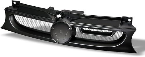 Matte Black ABT Aluminum Mesh Front Hood Bumper Grill Grille Guard ABS Compatible With 99-06 VW Golf/GTI / R32 MK4