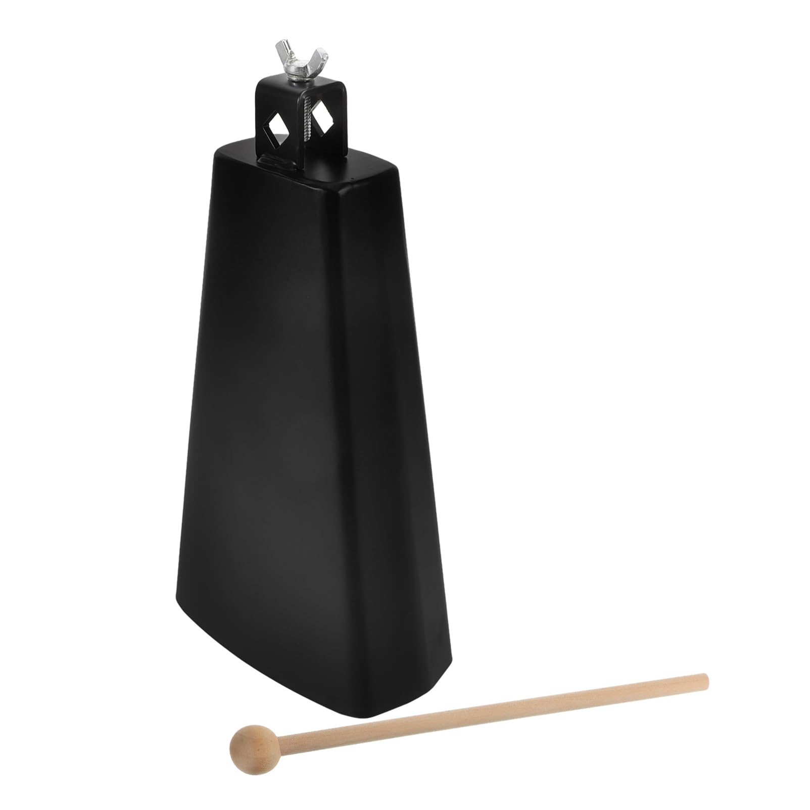 FUNOMOCYA Mini Cowbell Hand Bell Metal Cow Bells for Beginners Drum Clamp Hand Percussion Sports Event Cheering Supplies