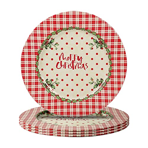 Putuo Decor 4-Piece Christmas Dinner Charger Plate, Gift for Women, Child