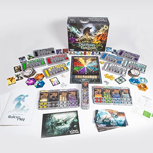 Image of Dwellings of Eldervale Board Game - Standard Edition | Strategy, Adventure, and Fantasy for 1-5 Players | Ages 14+