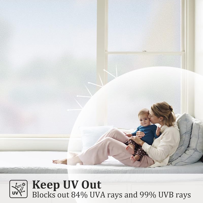 Image of Window Glass Film for Privacy, Self Adhesive Window Sticker, Glass Frosting Film | 24 X 200 Inchs