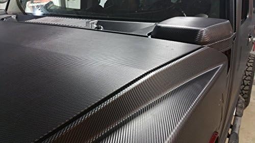 Miniatura 5 de VViViD Calcomanía de vinilo fundido de fibra de carbono 3D negro oscuro para automóvil (6 pies x 5 pies)