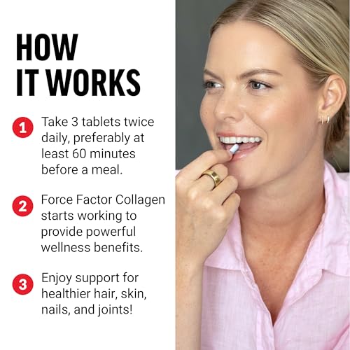 image for FORCE FACTOR Collagen Peptides, Collagen for Women and Men Made with H