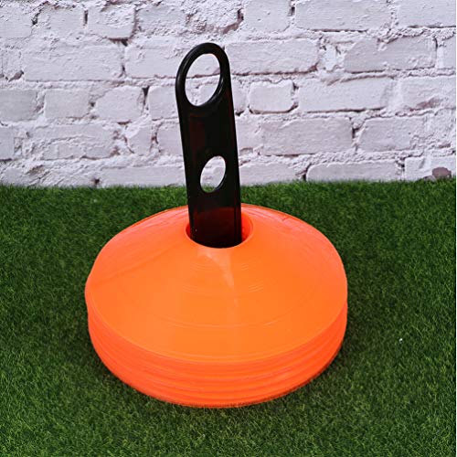 Conjunto de 51 peças de cones de disco BesPORTBLE, cones de futebol com suporte de cones de estrada,