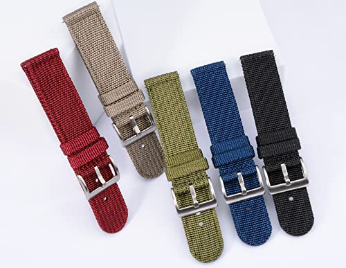 Correa Nylon para Reloj 20mm con Hebilla Rápida Negra miniatura 7