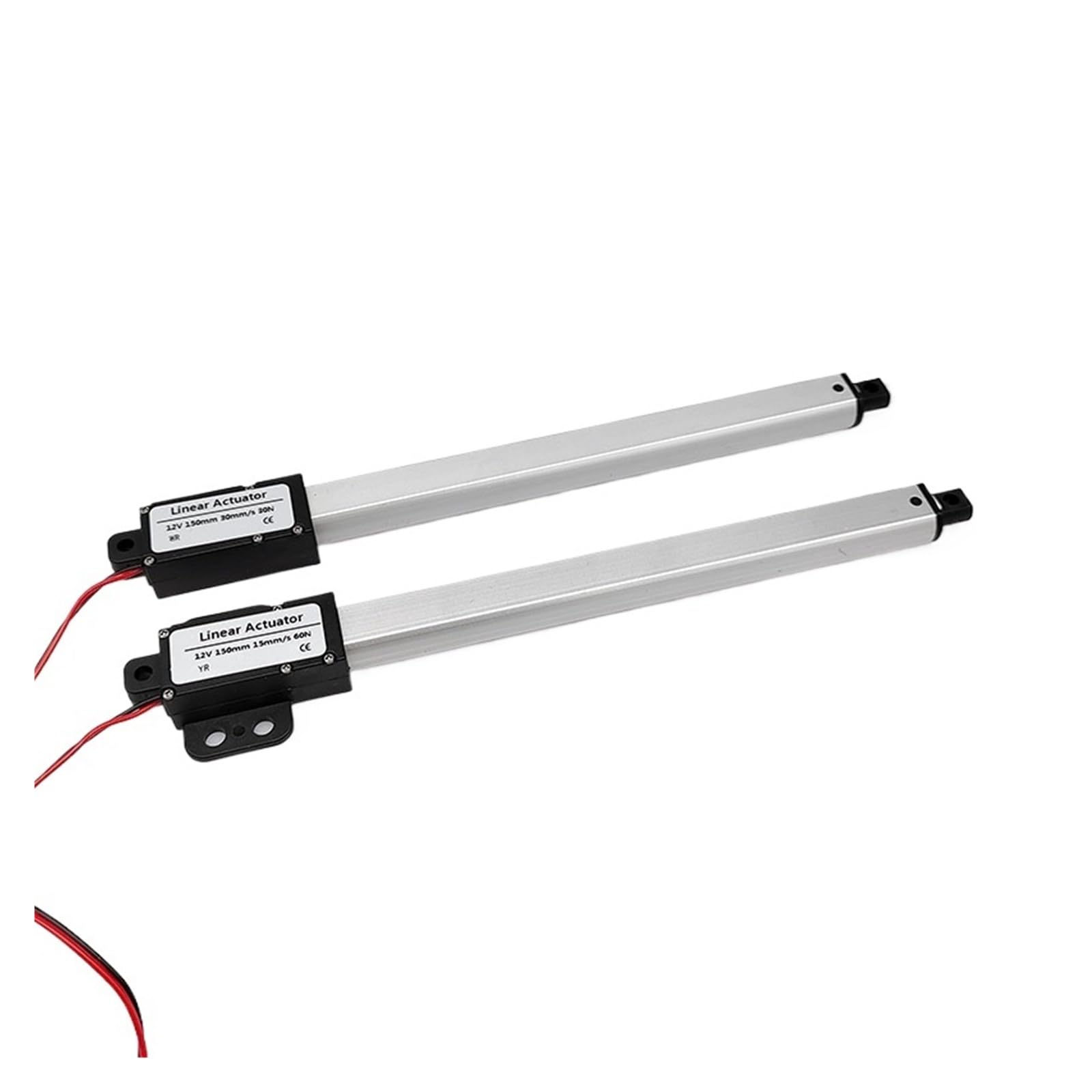 Actionneur linéaire miniature 12V 60N tige poussée 200mm poussoir
