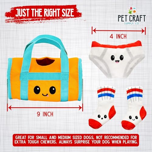 Pet Craft Supply Hide and Seek Plüsch-Hundespielzeug, knisternd, quietschend, interaktives Puzzle, Kauen, Apportieren, Leckerlis, verstecken, Gehirn, stimulierend, niedlich, lustiges Spielzeug-Set für