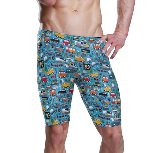 UMIRIKO Car Toy Cute Men's Swim Jammers Swimsuit M B0402708