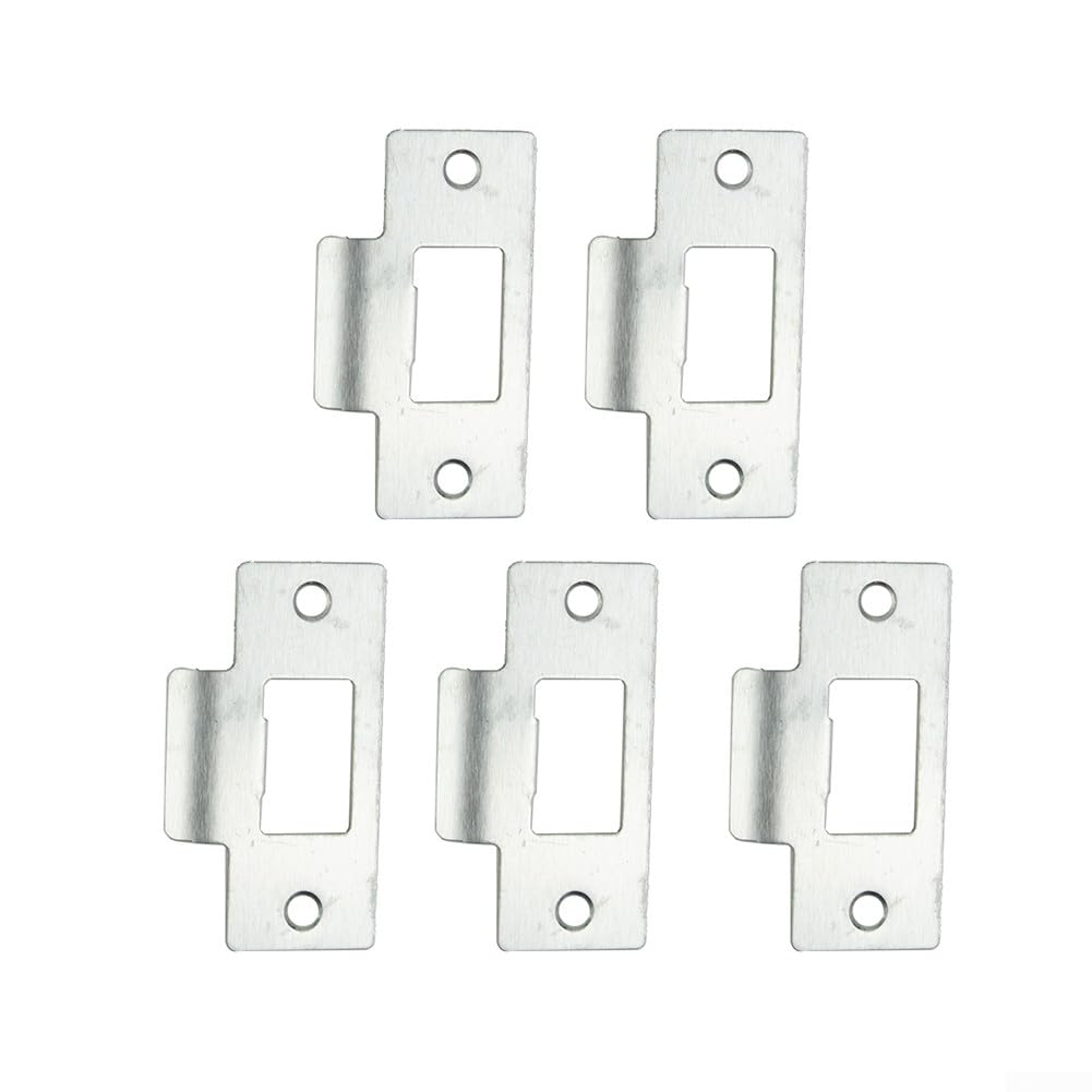 Bagleved Multicolour 10Pc Standard Tubular Latch - Rounded Strike/Forend - Nickel Plated | Standard Interior Door Latch,Stainless Steel Doors Catch Plates With Dust Box And Matching Screws (5Pc)