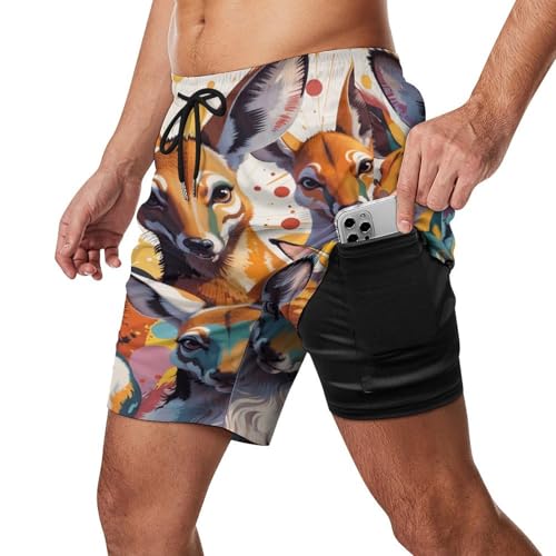Men's Sharks Swim Trunks Hawaiian Bathing Mesh Lining Suit Swimsuits Beach Shorts with Pockets Lightweight3