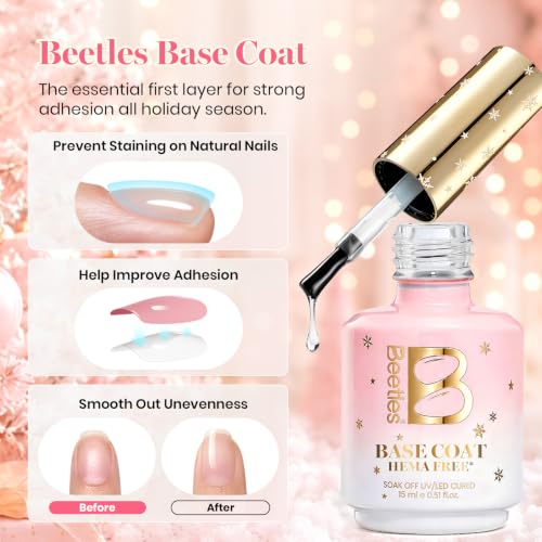 Image of Beetles Gel Base and Top Coat Set Holiday Limited Edition 2PCS 15ML