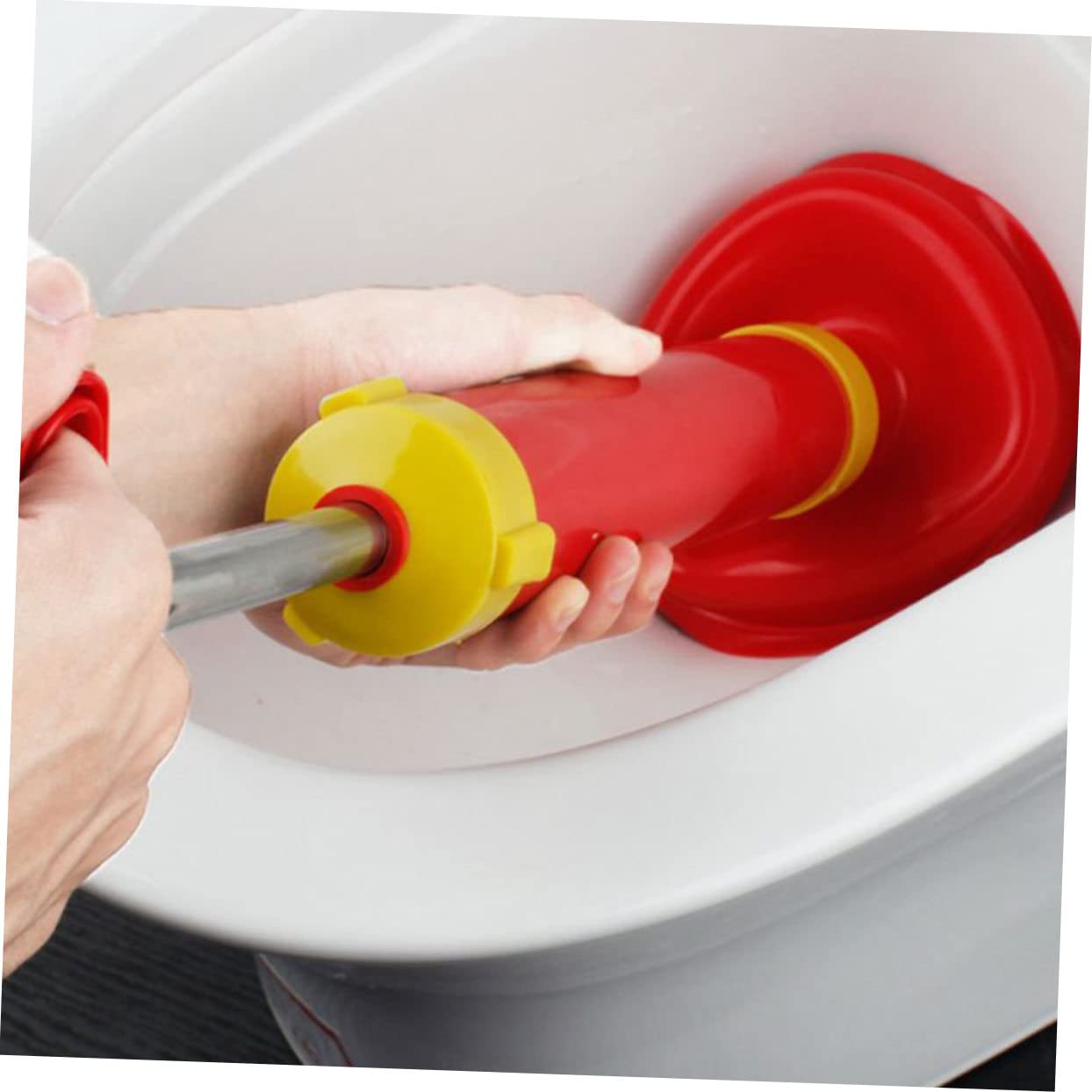 2 Pezzi Sturalavandini in Gomma Rosso, Ventosa ad Alta Pressione e Leggera, Accessori per Bagno per Pulizia WC e Sanitari