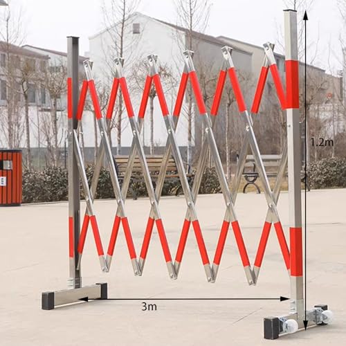 Tragbare Faltbarriere – Ausziehbarer Sicherheitszaun zur Verkehrsregelung in Fabriken, Schulen und bei Veranstaltungen – Einfacher Aufbau und Robustes Design für effektives Besuchermanagemen