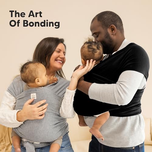 Variante de KeaBabies fular portabebe elástico Trendy Black