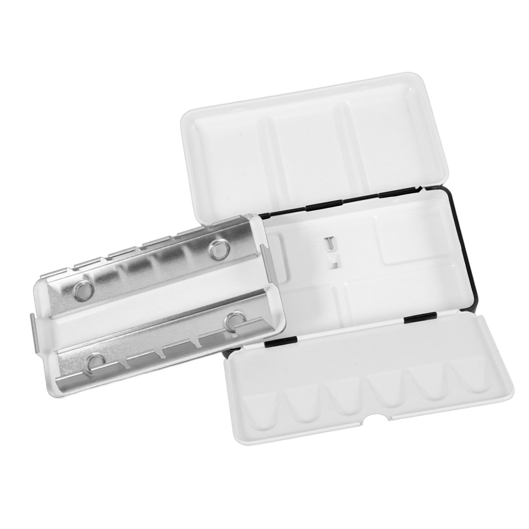 5 Stück Aquarell-farbkasten Airbrush Pastell Palette Punkt Unterlage Gel Reise-aquarellpinsel Zinn Aquarelldose Leer Spender Aquarellfarben Reisetasche Aquarelltasche Black Eisen