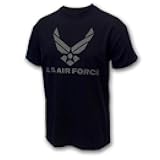 Men's US Air Force Reflective PT Tee Short-Sleeve T-Shirt - Licensed United States Air Force Shirts for Men