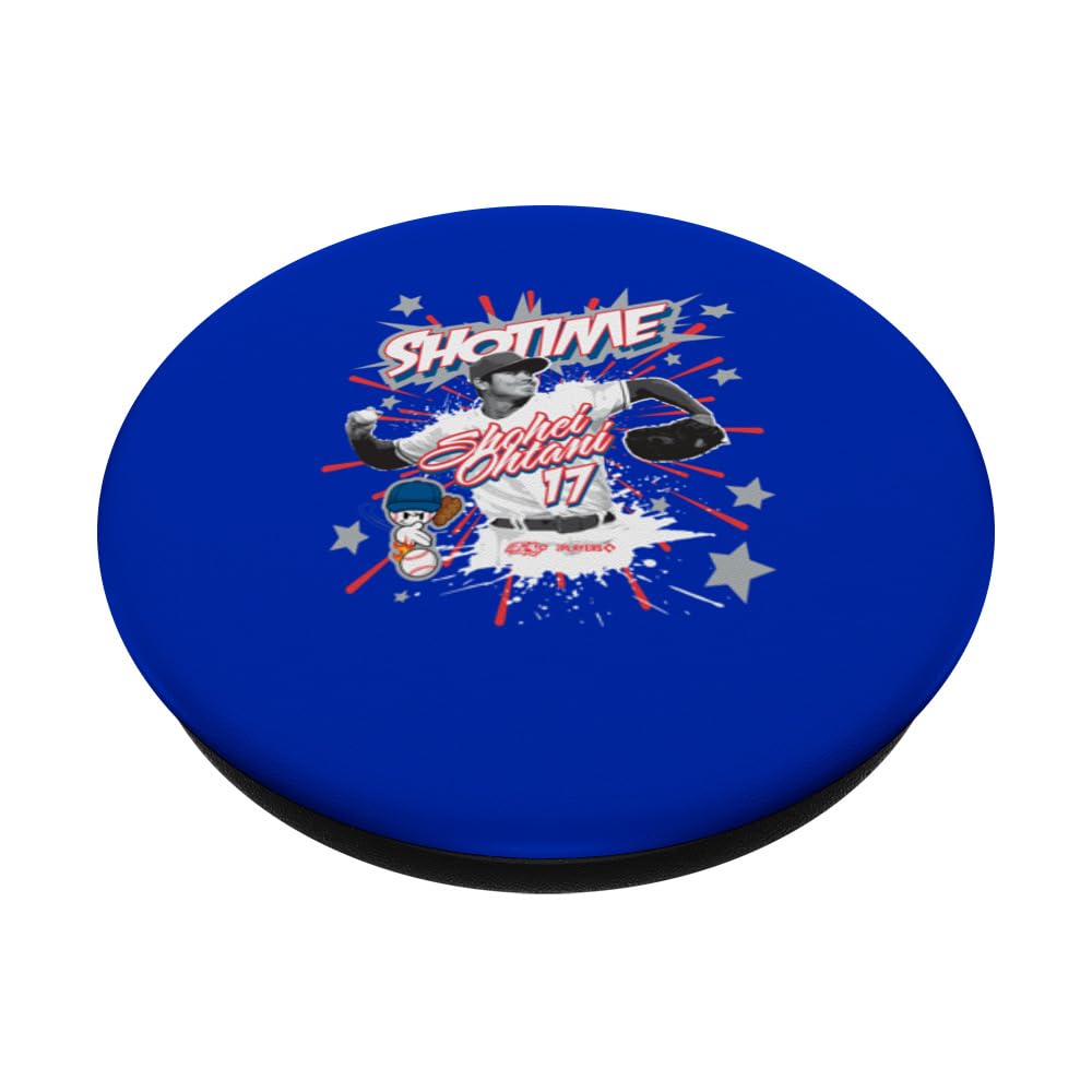 Shohei Ohtani Shotime Los Angeles Baseball Sket One x MLBPA PopSockets Swappable PopGrip, Black - Image 2