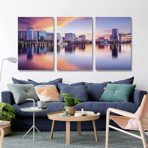 Impression sur toile Orlando d'horizon décorative 50x75 cm - 3