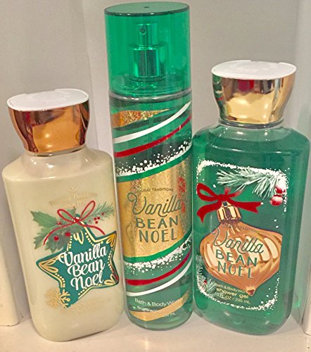Vanilla Bean Noel Shower Gel 10 Oz,Vanilla Bean Noel Fine Fragrance Mist 8 Oz, Vanilla Bean Noel Body Lotion 8 Oz