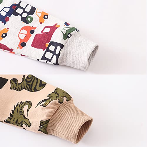 Image of Toddler Boys Crewneck Sweatshirt, Cotton Long-Sleeve Pullover Cartoon Print