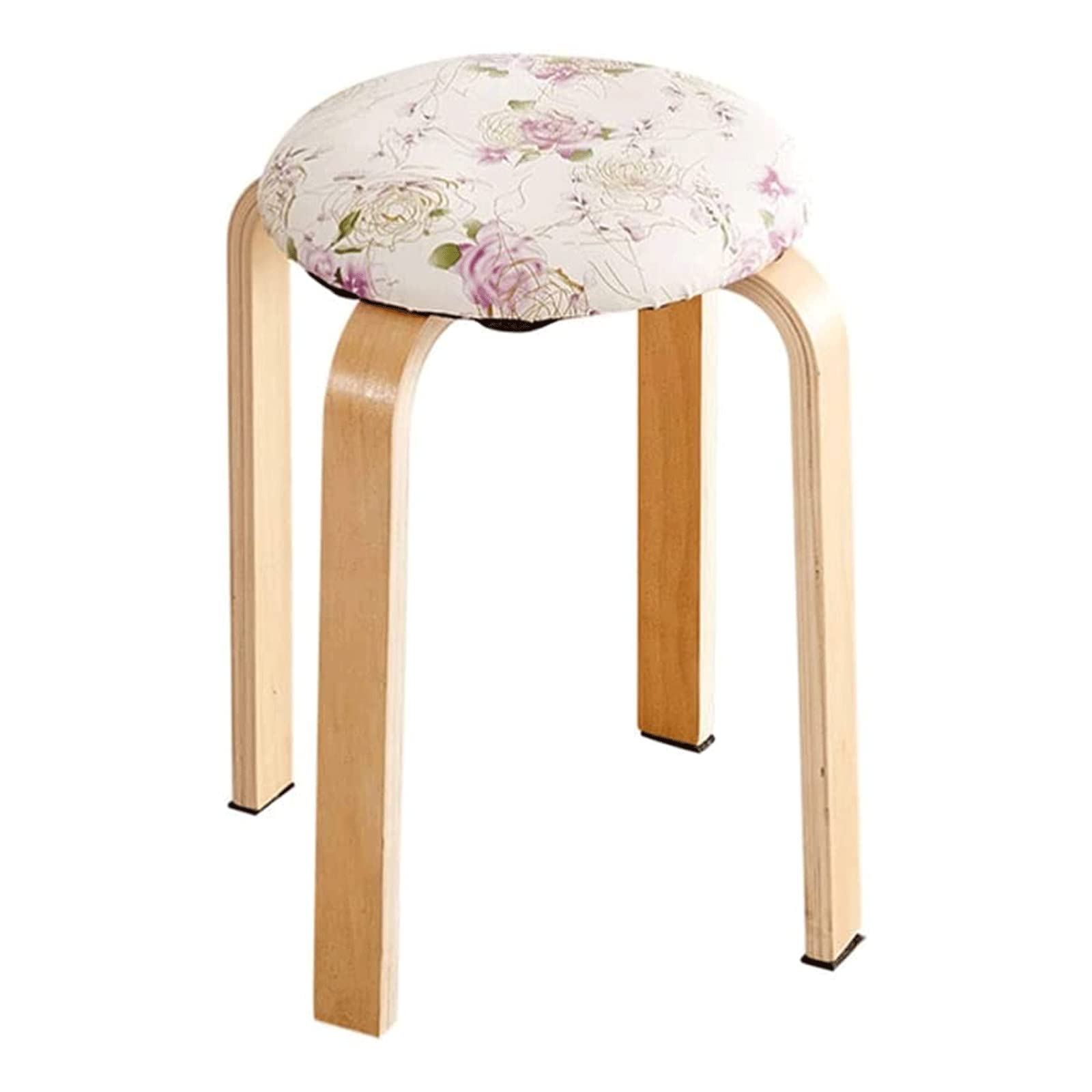Tabouret de traitement rond en bois massif de bar et table à manger